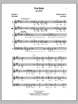 page one of Blue Skies (SSATB Choir)