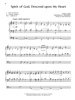 page one of Spirit Of God, Descend Upon My Heart (Organ)