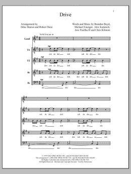 page one of Drive (TTBB Choir)