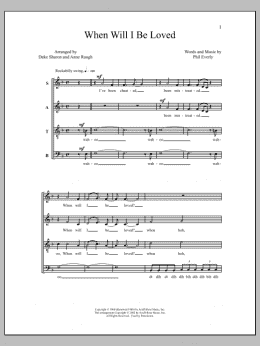 page one of When Will I Be Loved (SATB Choir)