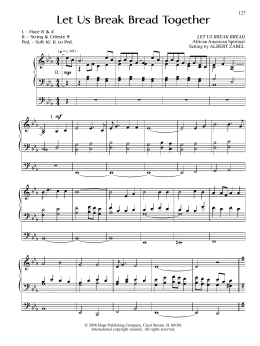 page one of Let Us Break Bread Together (Organ)