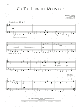 page one of Go, Tell It on the Mountain (Piano Solo)