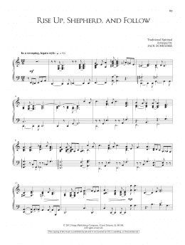 page one of Rise Up, Shepherd, and Follow (Piano Solo)