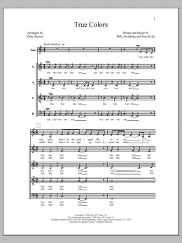 page one of True Colors (SATB Choir)