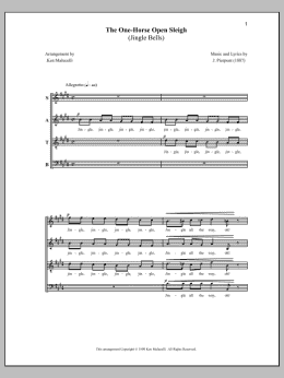 page one of The One-Horse Open Sleigh (Jingle Bells) (SATB Choir)