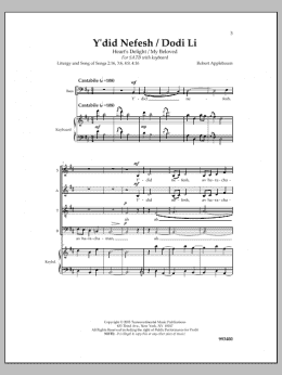 page one of Y'did Nefesh/Dodi Li (SATB Choir)