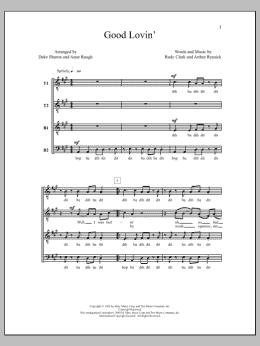 page one of Good Lovin' (TTBB Choir)