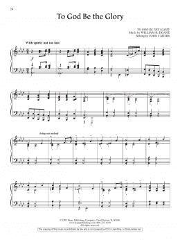 page one of To God Be The Glory (Piano Solo)