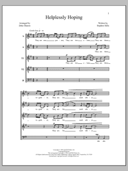page one of Helplessly Hoping (Choir)