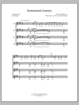 page one of Sentimental Journey (SSAA Choir)