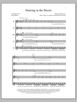 page one of Dancing in the Streets (SSAA Choir)