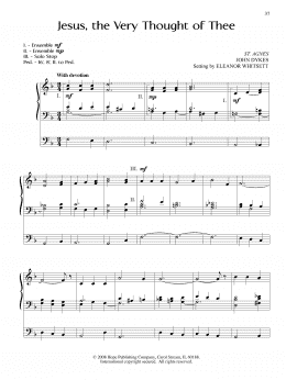 page one of Jesus, The Very Thought of Thee (Organ)