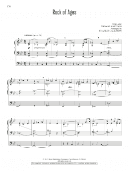 page one of Rock of Ages (Organ)