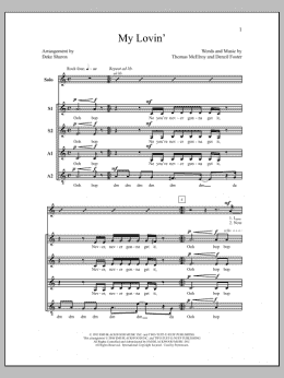 page one of My Lovin' (SSAA Choir)