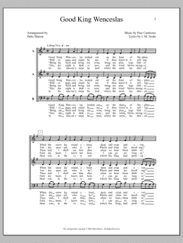 page one of Good King Wenceslas (SAB Choir)