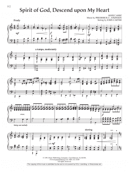 page one of Spirit Of God, Descend Upon My Heart (Piano Solo)