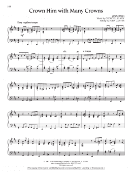page one of Crown Him with Many Crowns (Piano Solo)