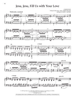 page one of Jesu, Jesu, Fill Us with Your Love (Piano Solo)