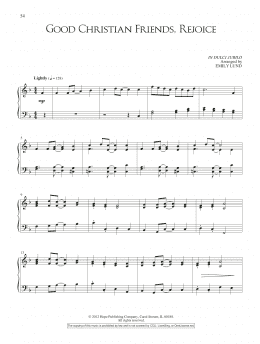 page one of Good Christian Friends, Rejoice (Piano Solo)