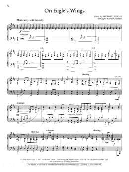 page one of On Eagle's Wings (Piano Solo)