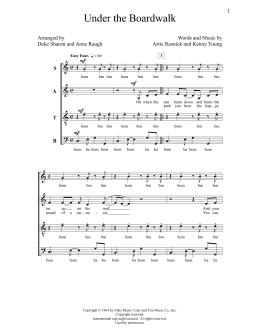 page one of Under The Boardwalk (SATB Choir)
