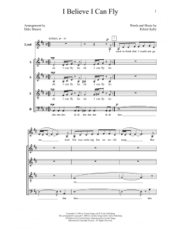 page one of I Believe I Can Fly (SATB Choir)