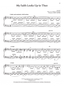 page one of My Faith Looks Up To Thee (Piano Solo)