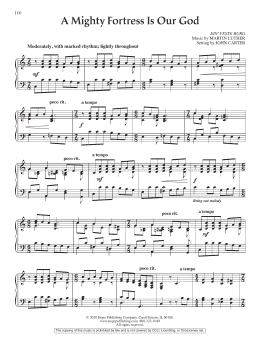 page one of A Mighty Fortress Is Our God (Piano Solo)