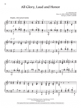page one of All Glory, Laud and Honor (Piano Solo)