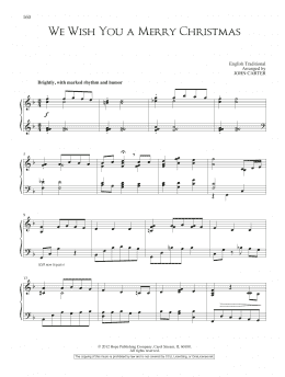 page one of We Wish You A Merry Christmas (Piano Solo)