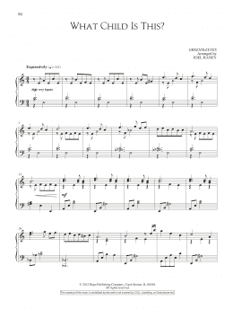page one of What Child Is This? (Piano Solo)