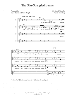 page one of The Star-Spangled Banner (SSAA Choir)