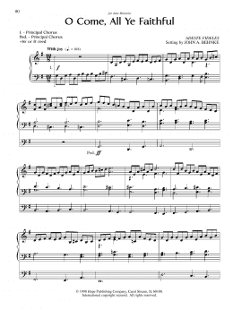 page one of O Come, All Ye Faithful (Organ)