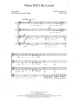 page one of When Will I Be Loved (SSAA Choir)