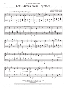 page one of Let Us Break Bread Together (Piano Solo)