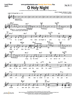 page one of O Holy Night (Lead Sheet / Fake Book)