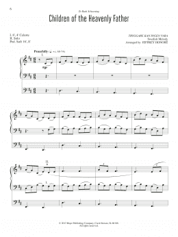 page one of Children of the Heavenly Father (Organ)