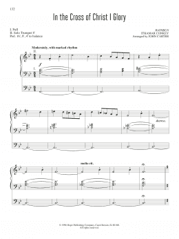 page one of In the Cross of Christ I Glory (Organ)