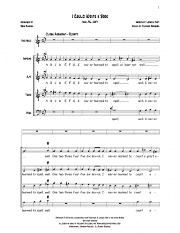 page one of I Could Write A Book (SATB Choir)