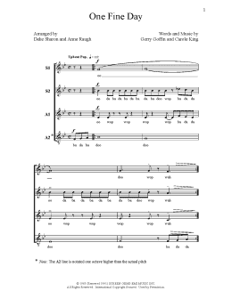 page one of One Fine Day (SSAA Choir)