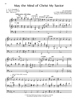 page one of May the Mind of Christ My Savior (Organ)