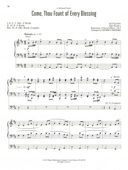 page one of Come, Thou Fount Of Every Blessing (Organ)