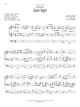 page one of Pastorale On Silent Night (Organ)