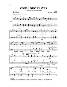 page one of Communion Prayer (SATB Choir)