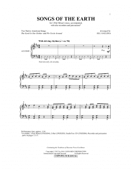 page one of The Earth Is Our Mother (3-Part Mixed Choir)