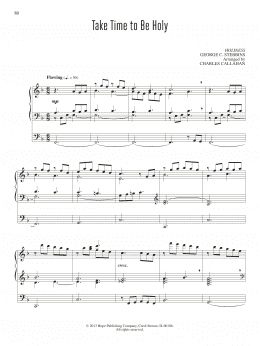 page one of Take Time To Be Holy (Organ)