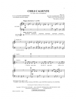 page one of Chili Caliente (2-Part Choir)
