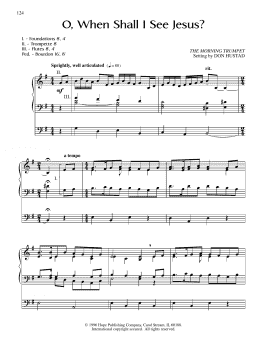page one of O, When Shall I See Jesus? (Organ)