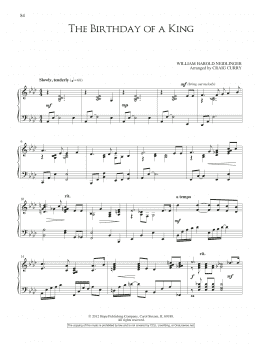page one of The Birthday of a King (Piano Solo)
