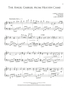 page one of The Angel Gabriel From Heaven Came (Piano Solo)